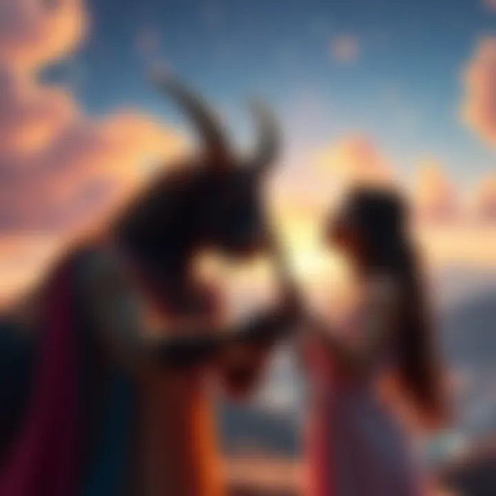 A visual representation of the harmonious bond between Taurus and Sagittarius women, embodying friendship and chemistry in a vibrant setting.