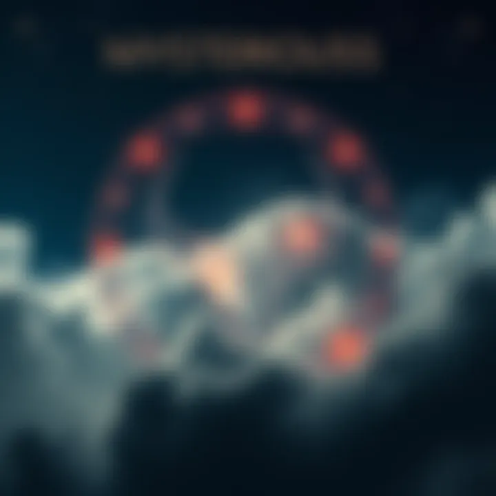 A Taurus symbol surrounded by stars and a cloudy night sky, representing the astrological sign's traits.