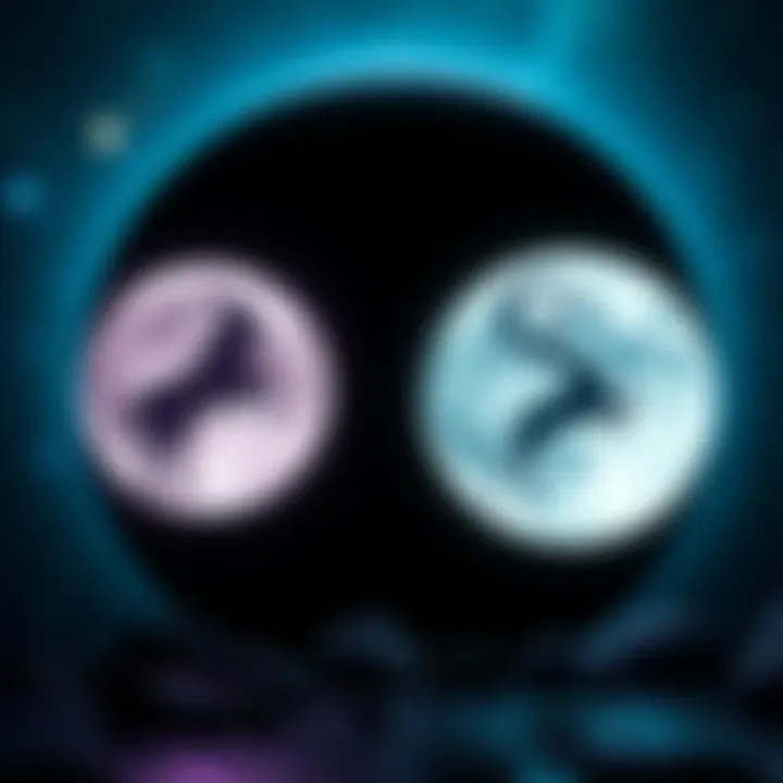 Astrological symbols representing Taurus Moon and Capricorn Moon, with Scorpio Moon in the background.