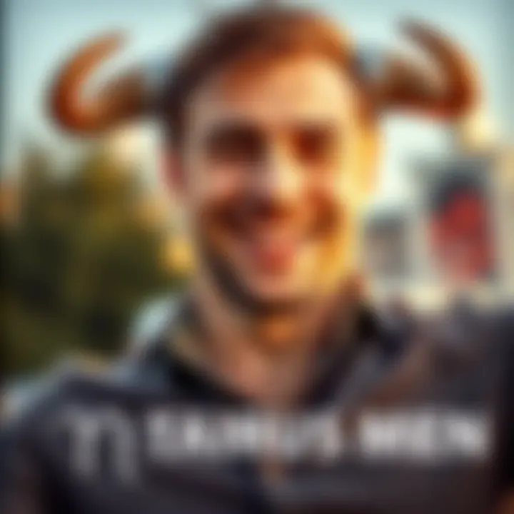 A Taurus man looking relieved and happy, enjoying his freedom after ending a relationship