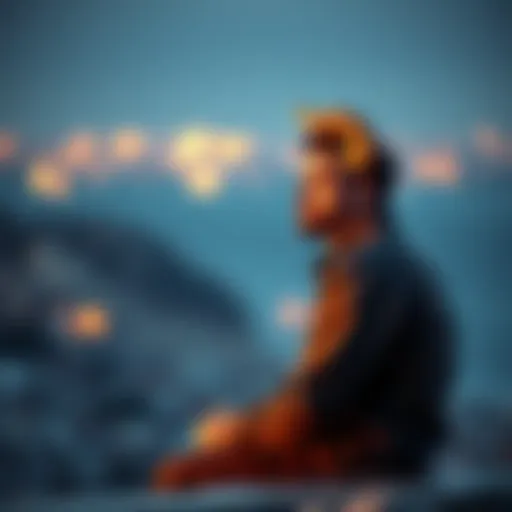 A Taurus man sitting alone, reflecting on his past relationships and exes, with a thoughtful expression