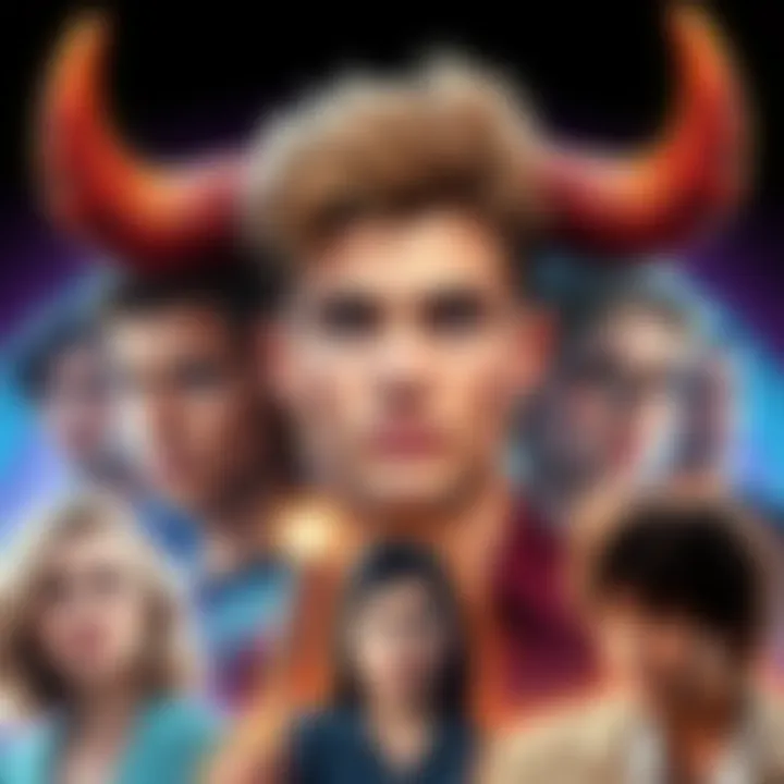 A vibrant collage of teenage celebrity crushes showcasing iconic figures from the 90s and early 2000s, reflecting the youthful fantasies of Taurus men.