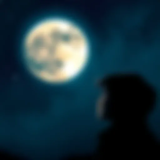 A person gazes thoughtfully at the night sky with stars, symbolizing emotional processing and introspection related to Taurus moons.