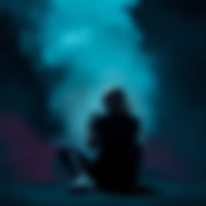 A person sitting quietly with a thoughtful expression, surrounded by soft lighting, symbolizing the introspection of a Taurus after a breakup.