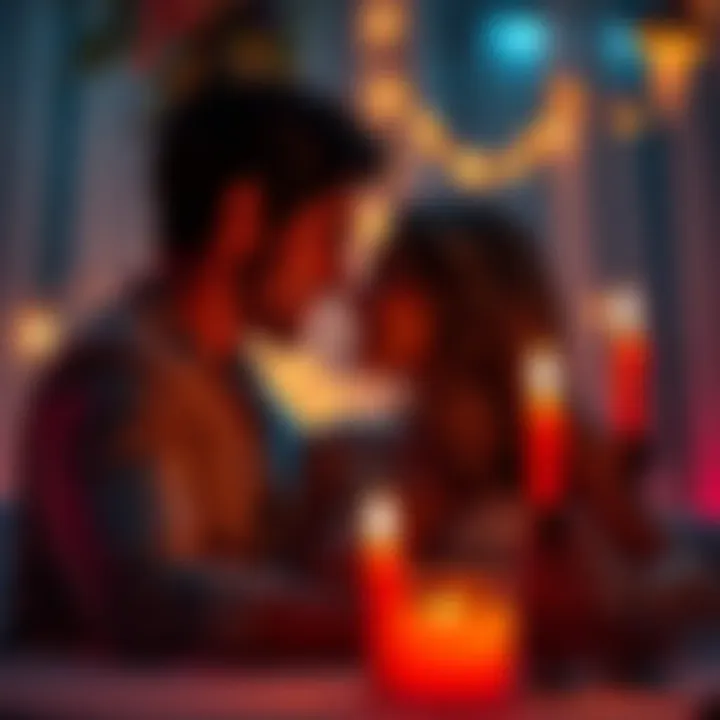 Taurus Sexual Experience A couple enjoying an intimate moment, surrounded by soft lighting and candles, showcasing their emotional connection and passion.