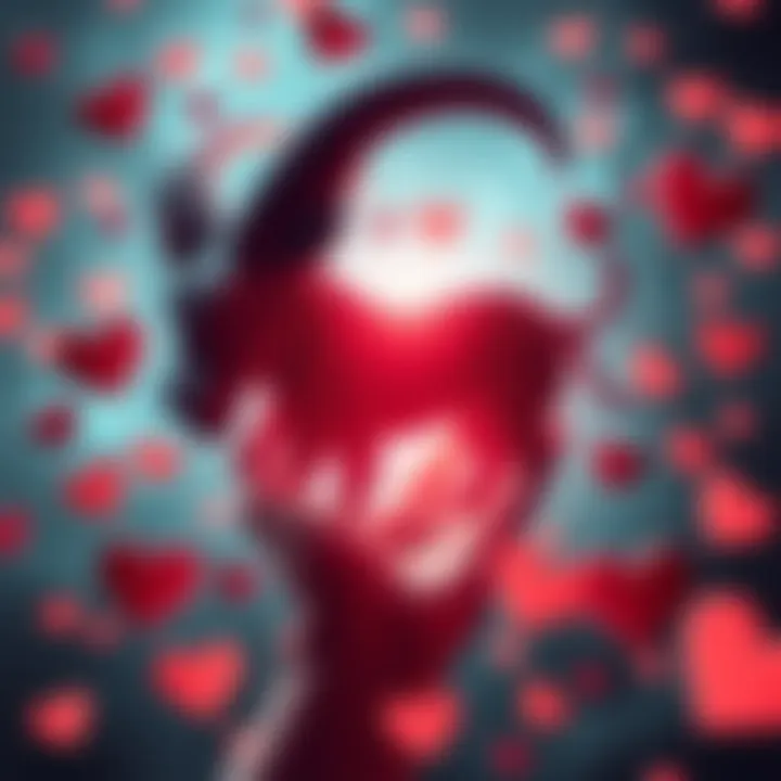 Illustration of a Taurus symbol surrounded by heart shapes and memories, reflecting emotional connections with ex-partners.