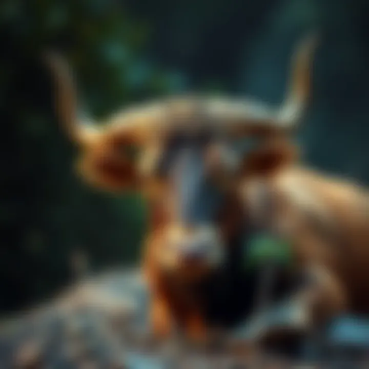 Artistic depiction showcasing the essence of Taurus vibes with earthy tones and natural elements
