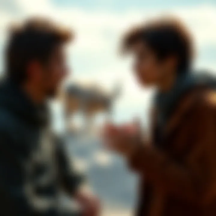 Taurus Traits and Communication A person calmly discussing with a Taurus individual, showing understanding and patience.