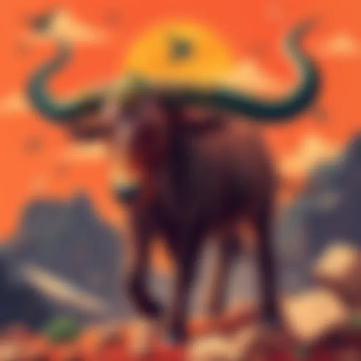 A vibrant illustration depicting the essence of Taurus traits with earthy colors and symbolic elements of loyalty and determination.