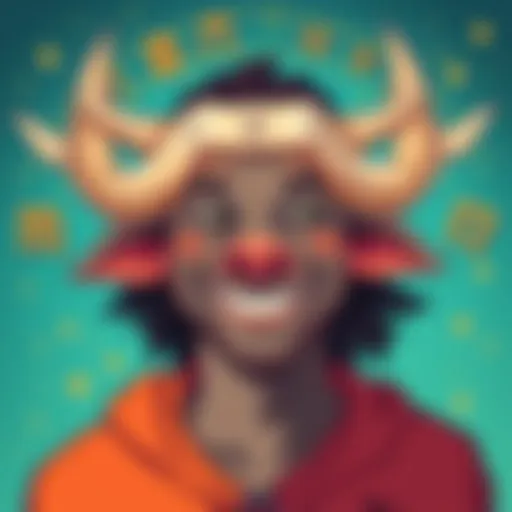 A friendly Taurus person smiling, showcasing traits like charm and laziness, surrounded by astrological symbols.