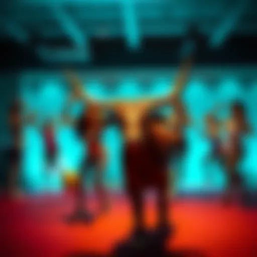A group of Taurus individuals exercising together, showcasing various fitness activities and a fun atmosphere.