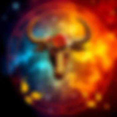 The Taurus zodiac symbol displayed with floral decorations, representing charm and appeal in relationships.
