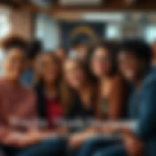 A group of diverse people showcasing unique and attractive qualities that Tauruses appreciate, smiling and interacting in a casual setting