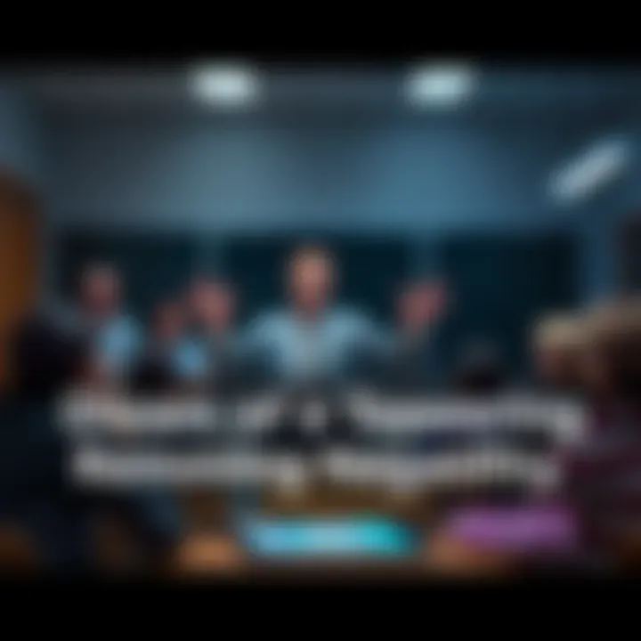 A teacher demonstrates gestures to remove negative energy in a classroom, with students observing curiously and mysterious knocks echoing in the background.