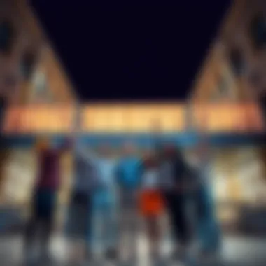 A team of people celebrating the successful completion of a project with high fives and smiles in front of a completed building.