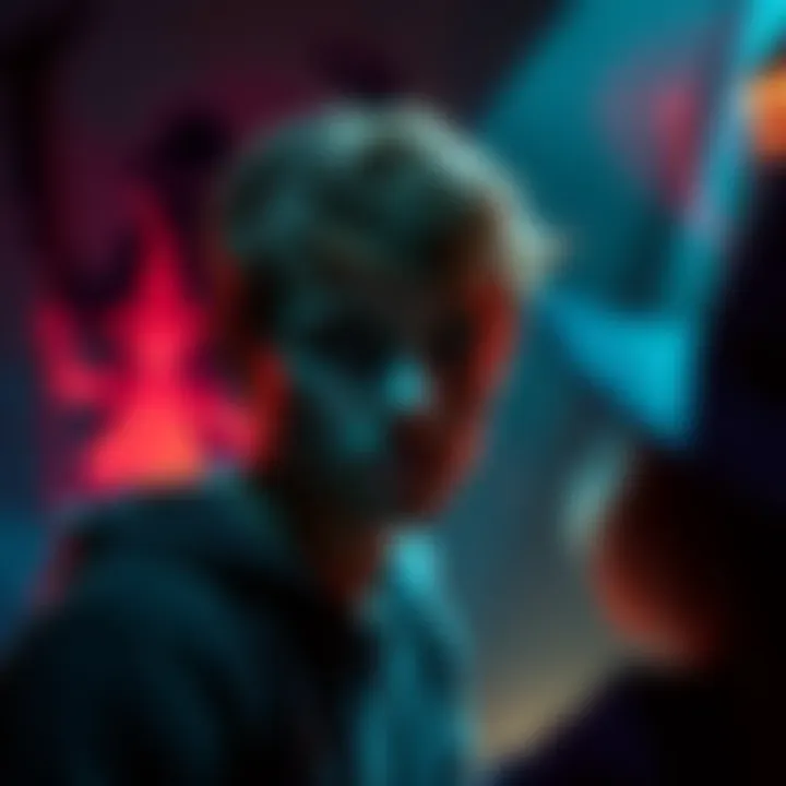 A 16-year-old looks frightened as shadowy shapes appear in a dimly lit room, suggesting a connection to witchcraft.