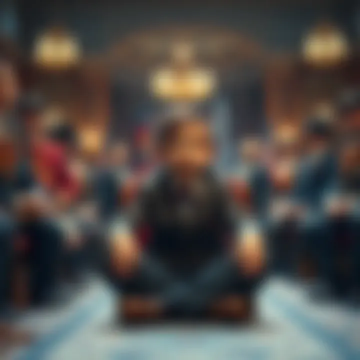 An 18-year-old boy sitting on a chair looking shocked at a Freemasonry lodge meeting while a group of men in formal attire watches him.
