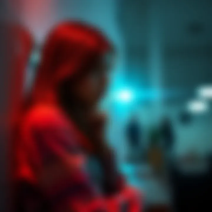 An 18-year-old girl sitting alone, looking contemplative and somewhat sad, reflecting on her dating choices with a soft expression.