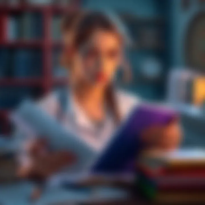 Teen Researcher on Aphrodite A teenage girl shares her research about Aphrodite, surrounded by books and notes, highlighting the significance of Friday as her day.