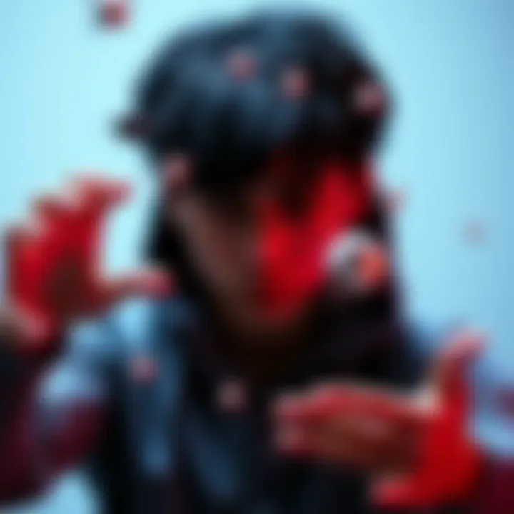 A person concentrating with their hands outstretched, causing objects to float in the air around them, illustrating telekinesis.