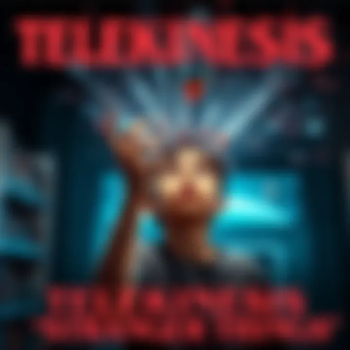 A young person using telekinesis to lift objects with their mind, inspired by 'Stranger Things'.