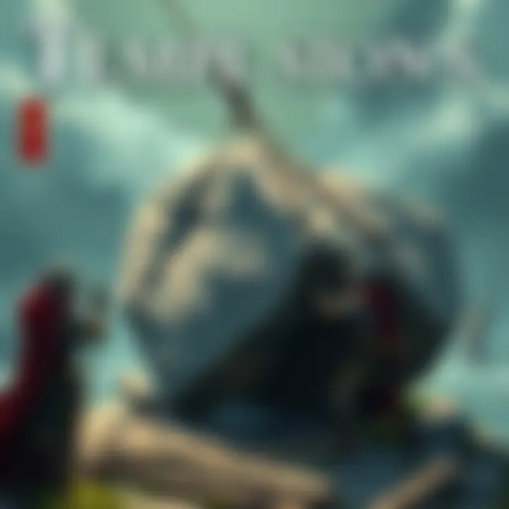 Illustration of Templars using ropes and logs to move a massive stone block