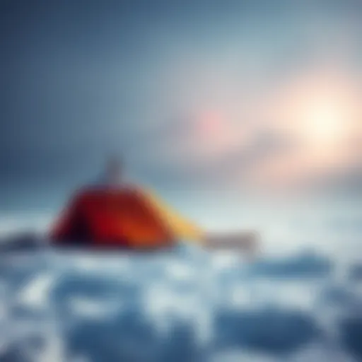 A slashed tent in the snowy Ural Mountains where nine Soviet hikers were found dead.