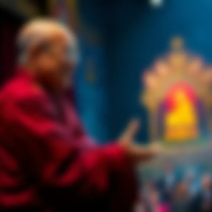 Tenzin Wangyal Rinpoche giving a lecture about near-death experiences and awareness