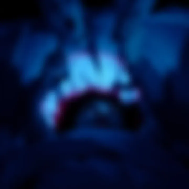 Individual lying in bed, eyes wide open with an expression of fear, surrounded by shadowy figures and subtle whispers.