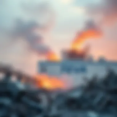 TEVA PHARMACEUTICAL facility after attack Destruction and debris at TEVA PHARMACEUTICAL, a major generic drug manufacturer, highlighting the impact of the recent attack.