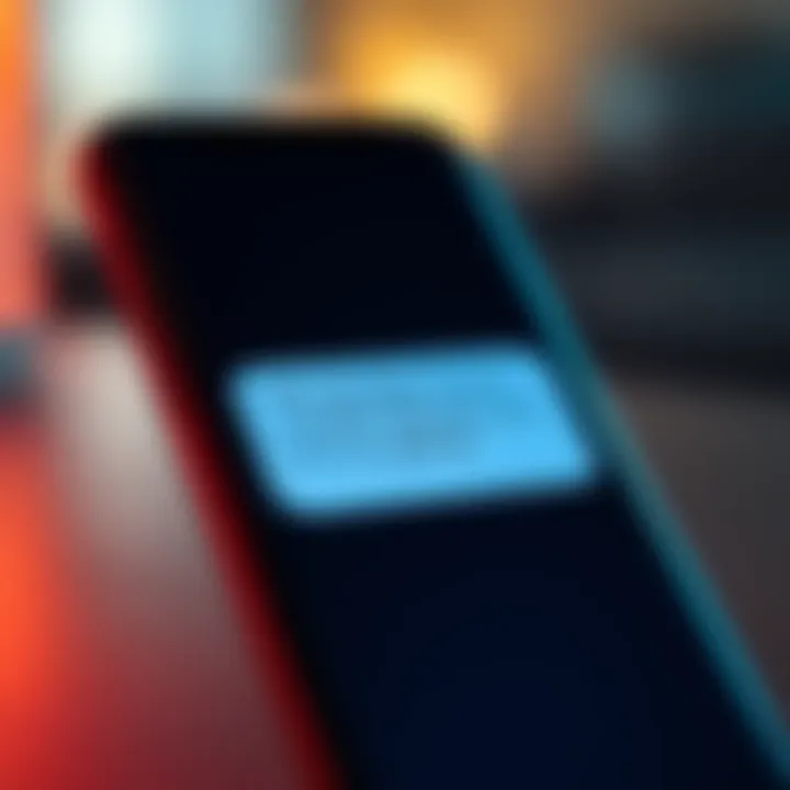 A phone screen displaying a text message notification from an ex-partner, symbolizing unexpected contact after using subliminal techniques.