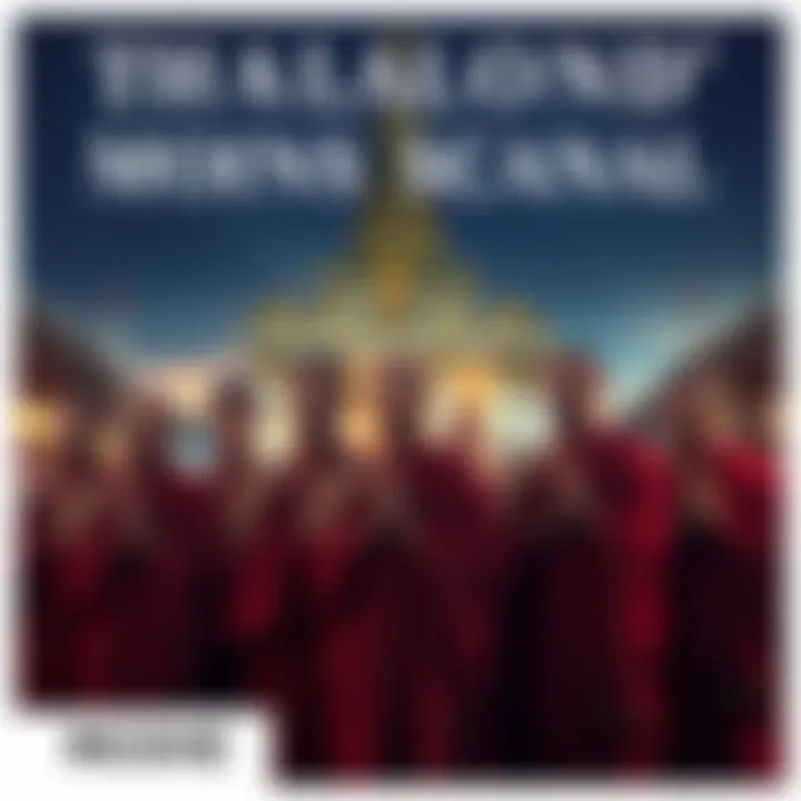 A group of Buddhist monks looking distressed in traditional robes, with a backdrop of a temple, symbolizing the controversy surrounding their actions.