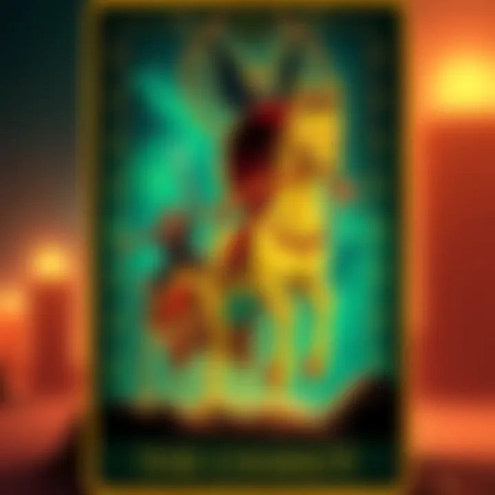A depiction of The Chariot Reversed tarot card illustrating a chariot stuck, with a frustrated figure inside, symbolizing stagnation in love and career