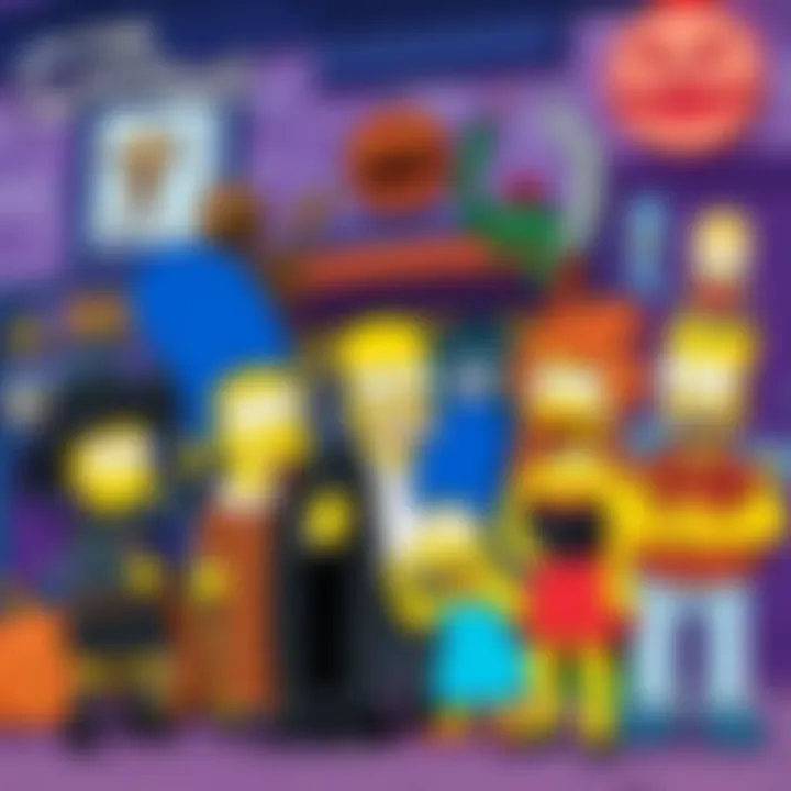 The Simpsons Treehouse of Horror Characters Various characters from The Simpsons' Treehouse of Horror series in spooky costumes and settings