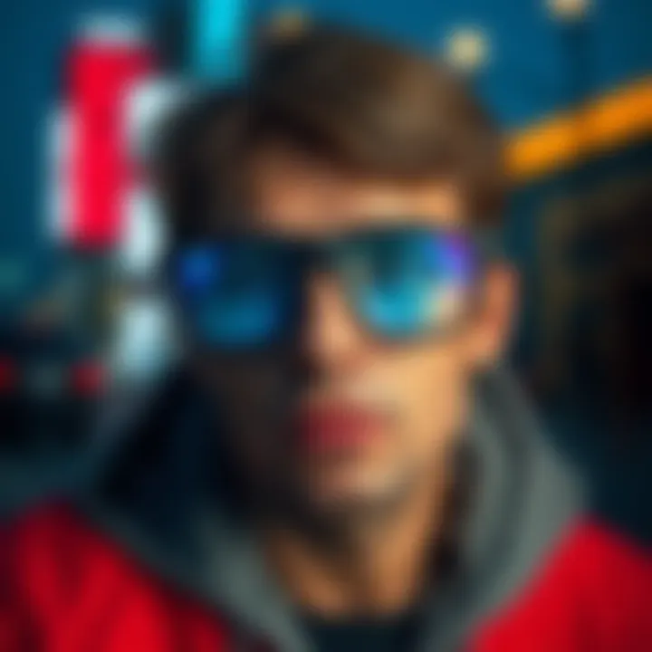 A person looks through iconic They Live glasses, revealing hidden messages and a new perspective on the world.