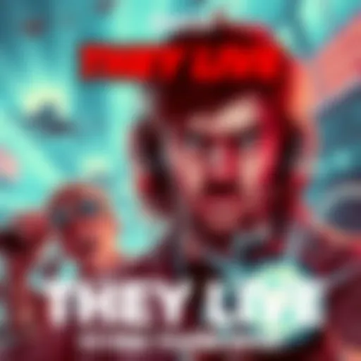 Poster of the movie They Live featuring Rowdy Roddy Piper and sci-fi elements
