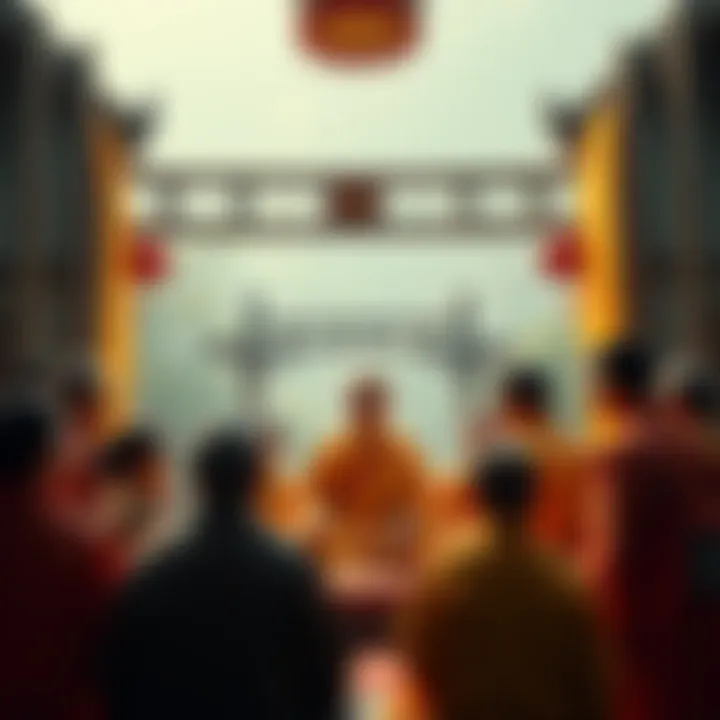 Thích Nhất Hạnh speaking to a group about peace and compassion during the Vietnam War