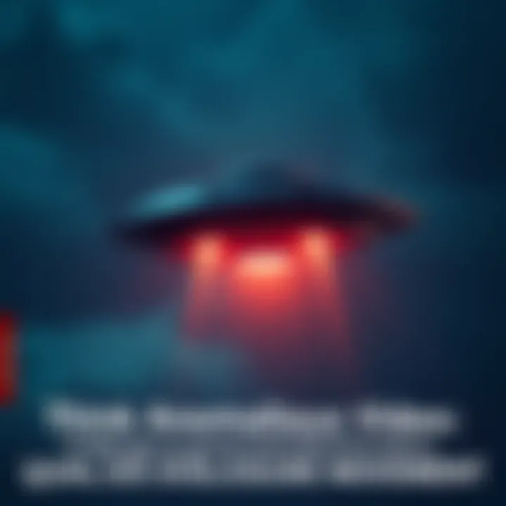 A still from the Think Anomalous video discussing UFO disclosure as government misinformation, featuring a UFO in the sky with text overlays.