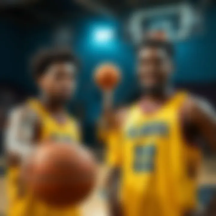 Amen and Ausar Thompson practicing basketball, showing focus and determination to achieve their NBA dreams.