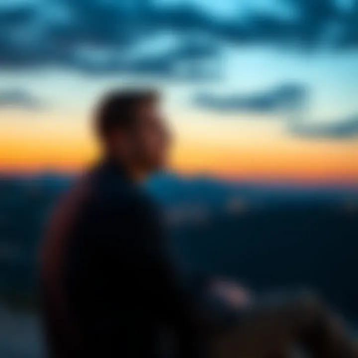 A man sitting alone, looking thoughtfully into the distance, reflecting on his feelings about a relationship.