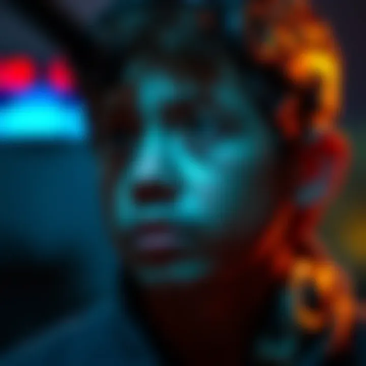 Individual reflecting on lost childhood sensations, with a look of contemplation