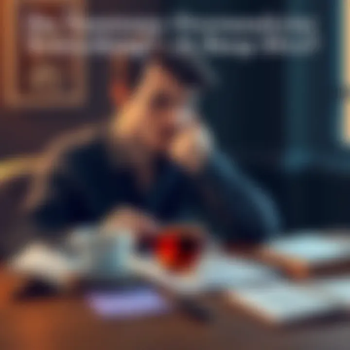 A Taurean looking pensive while sitting at a table with a cup of tea, surrounded by notes and a journal, reflecting on their thoughts.