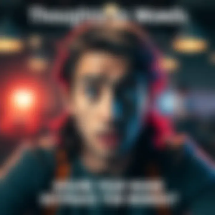 A person looks frustrated while trying to articulate thoughts during a conversation