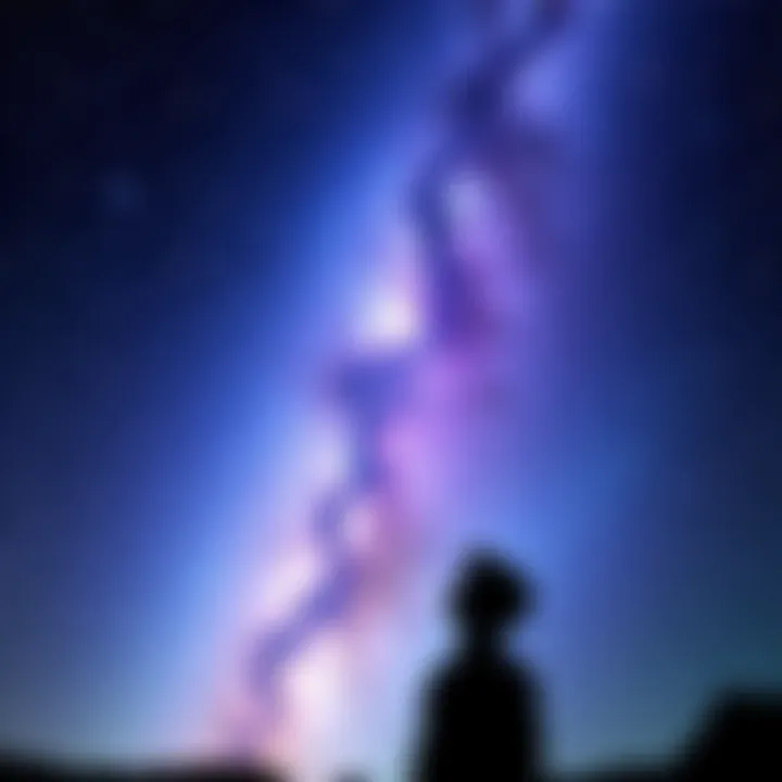 Thoughts of Parallel Universes A person looking out at a starry sky, pondering different realities and worlds.