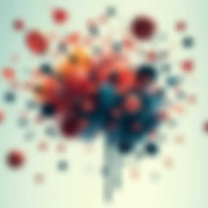 An abstract representation of the mind with floating shapes and colors symbolizing thoughts and consciousness.