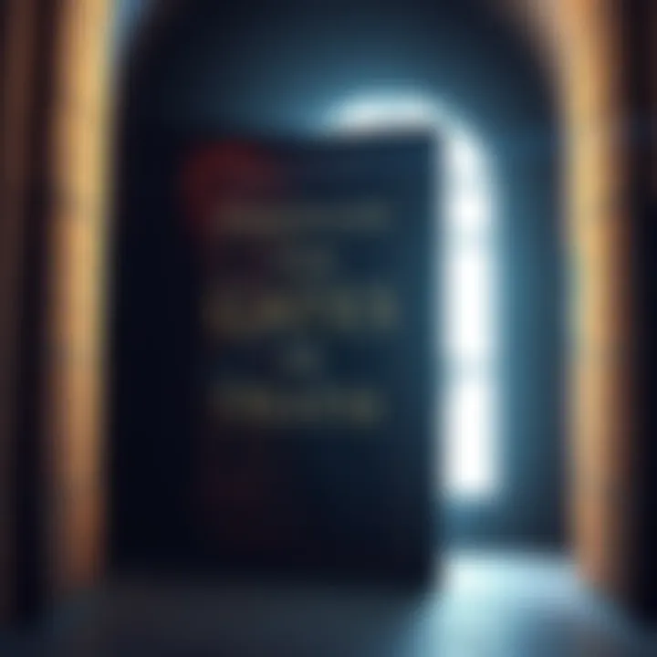 A book cover featuring a mystical door and light symbolizing themes of death and transition in Dion Fortune's work.