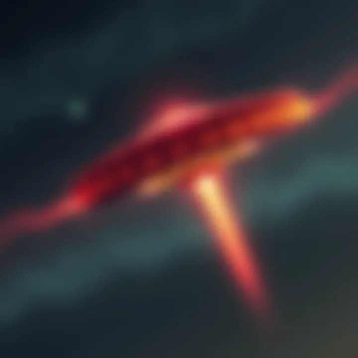 A Tic Tac-shaped UFO floating in the sky, suggesting advanced technology possibly controlled by psionics.