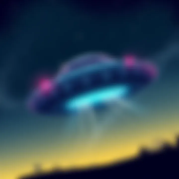 Tic Tac UFO resembling a porcupine A creative illustration of a tic tac UFO with spikes similar to a porcupine, floating in a night sky filled with stars