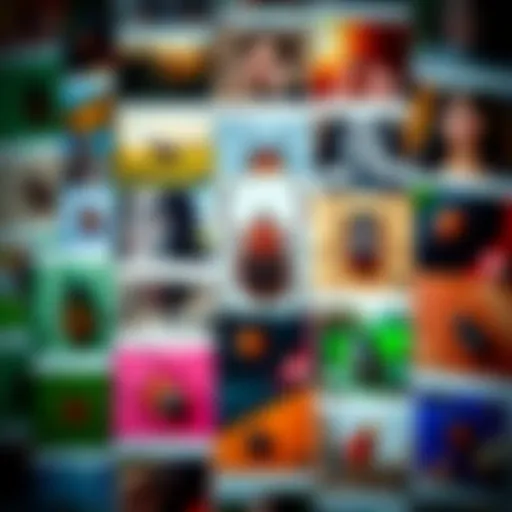 A collage of various Instagram posts featuring ticks, showing the sudden rise in popularity of tick-related content.