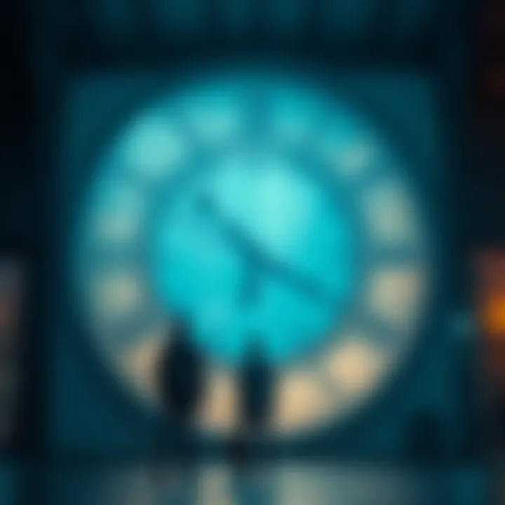 A person stands in front of a large clock, contemplating time travel and the choices it brings.